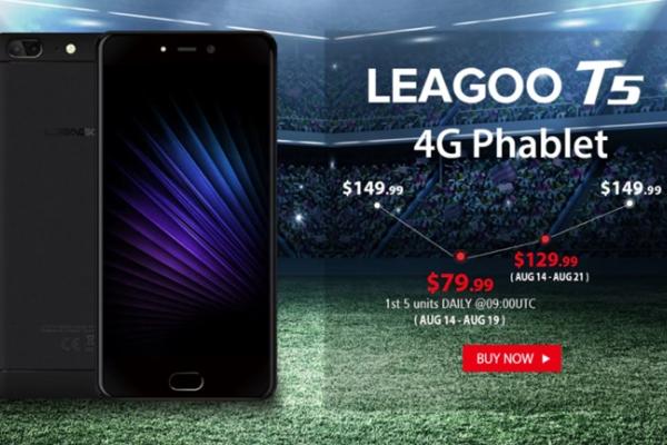 GearBest desfășoară o campanie de vânzări flash pentru Leagoo T5; disponibil în stoc limitat pentru doar 79.99 dolari!