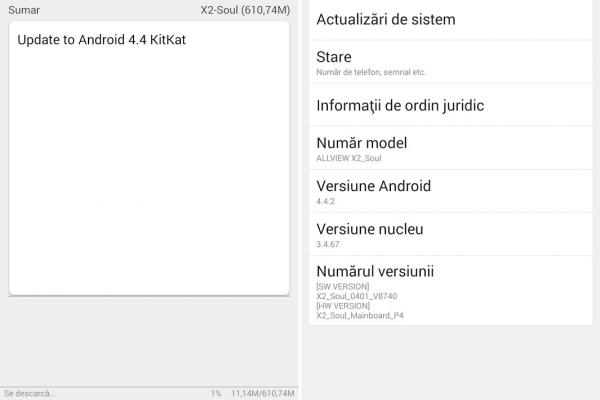 Allview X2 Soul primește actualizarea la Android 4.4.2