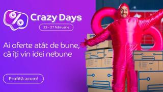 Crazy Days la eMAG: Trei zile de reduceri surpriză! Iată ce poți cumpăra între 25-27 februarie