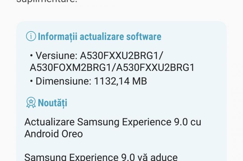 Capturi ecran actualizare Android Oreo pe Samsung Galaxy A8 2018: Actualizare-Android-Oreo-Galaxy-A8-2018_001.jpg