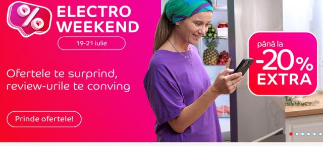 Electro Weekend revine în perioada 19-21 iulie, cu reduceri extra de până la 20%! Samsung Galaxy S25 Ultra acum la 4499 lei