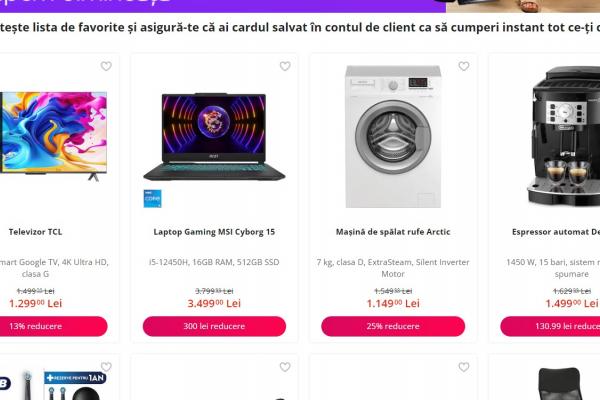 eMAG Crazy Days - Produse vedetă (26-28 martie)