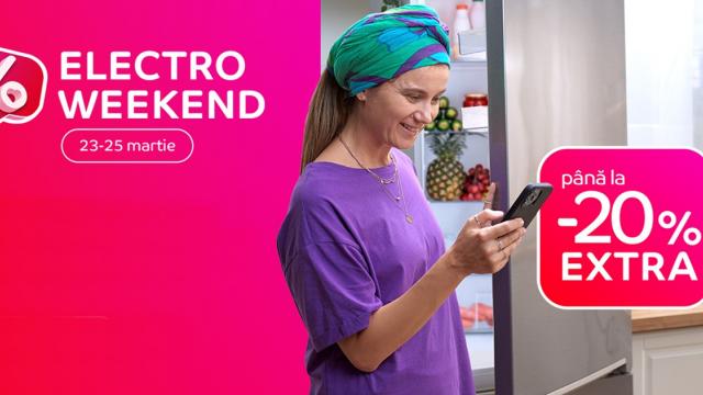 <b>Televizoare, smartphone-uri, electrocasnice și gadget-uri într-o nouă rundă Electro Weekend by eMAG; Ce cumpărăm?</b>Dacă e sfârșit de săptămână, eMAG aduce în atenția noastră o nouă rundă „Electro Weekend”. De această dată avem extra-discount de până la 20% la o varietate de produse în perioada 23-25 martie. Am găsit televizoare Samsung, Philips