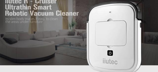 iiutec R Cruiser este unul dintre cele mai subțiri aspiratoare robot! GearBest îl vinde astăzi pentru suma de 88.88 dolari