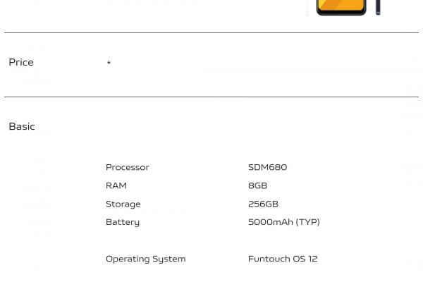 vivo Y35 - Specificații