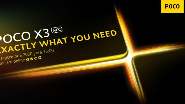 <b>Poco X3 se lansează azi, 7 septembrie, la ora 15:00; Iată unde poate fi urmărită live anunțarea noului telefon</b>La nici jumătate de an după Poco X2, iată că vine Poco X3, care tocmai a avut lansarea confirmată pentru dată de 7 septembrie la ora 15:00. Atunci veţi putea urmări pe pagina de Facebook Xiaomi România debutul telefonului care inaugurează procesorul..