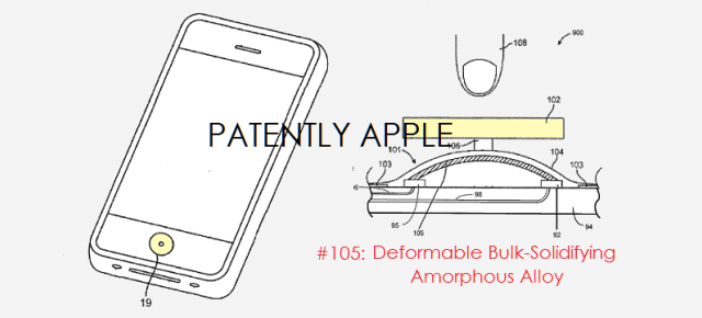 Apple primeşte 40 de brevete noi, inclusiv unul ce indică faptul că Liquid Metal e folosit în mecanismul butoanelor Home; Vedem şi un brevet legat de răcire