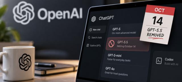 OpenAI retrage GPT-5.5 după mai puțin de șase luni; Pe 14 octombrie dispare din ChatGPT și Codex