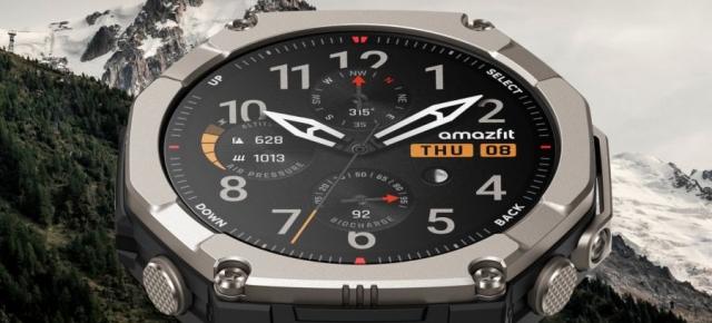 Amazfit pregăteşte un super ceas din titaniu, cu 30 zile autonomie, ecran AMOLED luminos: T-Rex Ultra 2