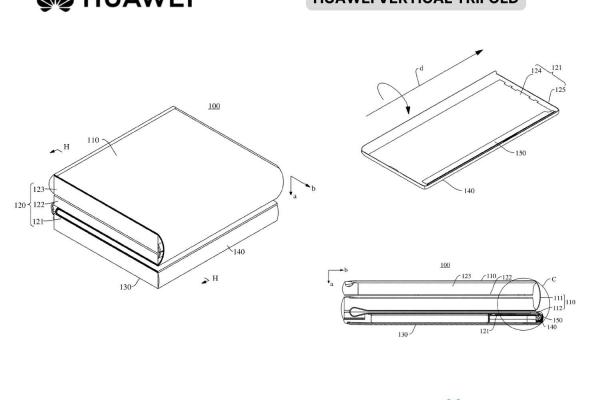 Huawei - Telefon triplu-pliabil Flip (Brevet)