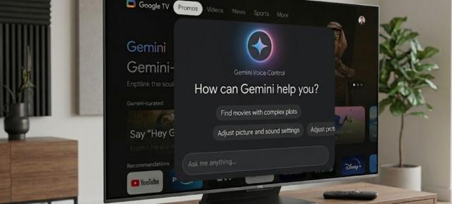 Gemini poate modifica setările televizoarelor Google TV prin comenzi vocale, dar funcția este disponibilă momentan doar pe anumite modele TCL
