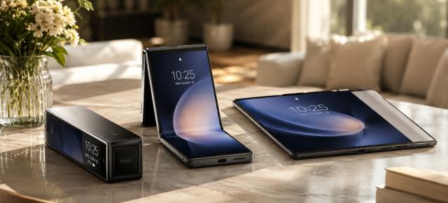 Telefonul care devine „cărămidă” e găselnița Samsung pentru viitoarele triplu- sau quad-pliabile (Brevet)