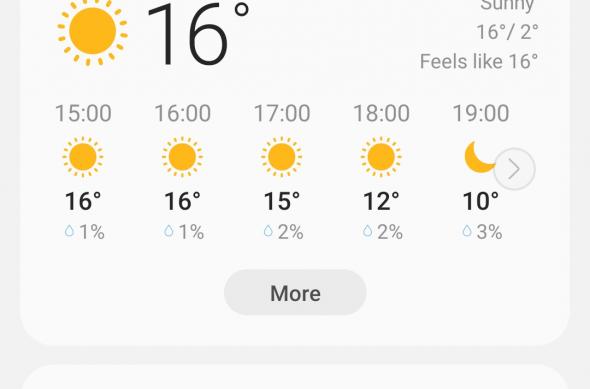 Galerie capturi de ecran Samsung Galaxy S21 5G (Screenshots intefață grafică): Screenshot_20210223-144159_Weather.jpg