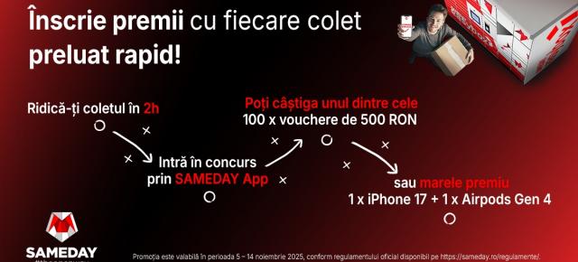 Tu cât de repede îți ridici coletele de la easybox? Sameday te premiază cu vouchere sau iPhone 17
