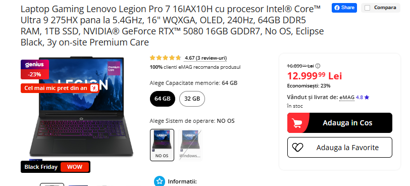 Black Friday 2025, Live Blogging Mobilissimo; Reduceri și cataloage eMAG, PC Garage, Fashion Days, evoMAG.ro, Flanco... - imaginea 374