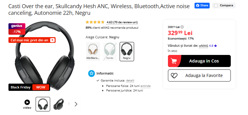 Black Friday 2025, Live Blogging Mobilissimo; Reduceri și cataloage eMAG, PC Garage, Fashion Days, evoMAG.ro, Flanco... - imaginea 440