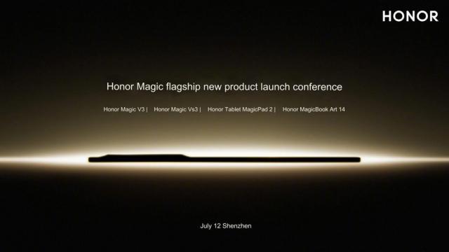 <b>Honor programează un eveniment pe 12 iulie, zi în care lansează Magic V3, Magic Vs3, plus tableta MagicPad 2 și un nou laptop</b>Știam deja că Honor ne pregătește ceva pentru luna iulie și iată că astăzi avem și confirmarea. Celebrul brand programează un eveniment de presă pe data de 12 iulie în China, zi în care va prezenta publicului o suită de noi dispozitive 