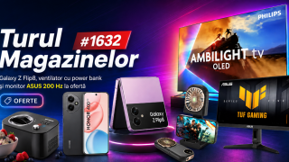 Turul Magazinelor #1632: Cel mai ieftin Galaxy Z Flip8, ventilator portabil cu power bank și monitor de 200 Hz ASUS la ofertă