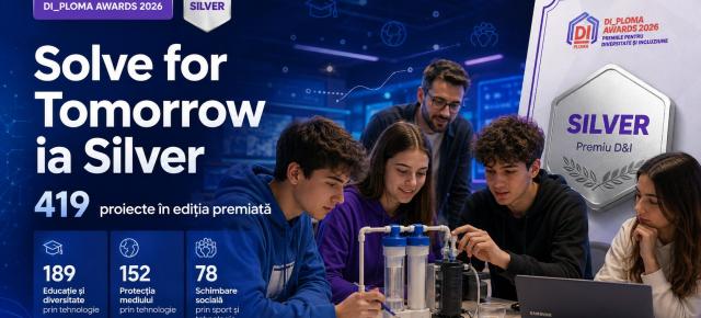Samsung România câștigă Silver la DI_PLOMA AWARDS 2026 cu programul educațional Solve for Tomorrow – ediția premiată a atras 419 proiecte