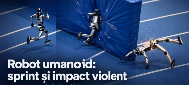 Robot umanoid lovește un perete și produce scântei la antrenamentele World Humanoid Robot Games 2026
