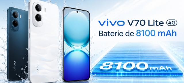 vivo V70 Lite 4G mizează pe rezistență IP69 și autonomie, cu procesor Unisoc T7300