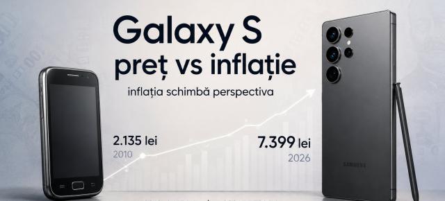 Samsung Galaxy S, de la 2.135 lei în 2010 la 7.399 lei în 2026 – inflația arată însă că modelele mai vechi au fost uneori mai scumpe în termeni reali!