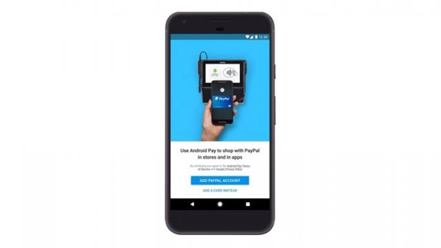 <b>PayPal primește integrare cu sistemul de plăți Android Pay; debutează curând pe piața din SUA</b>Printre cele mai utilizate servicii de plăți online la nivel global se află și PayPal, serviciu care de astăzi primește integrare cu Android Pay. Asta înseamnă că utilizatorii vor avea posibilitatea de a plăti cu fondurile aflate în contul PayPal folosind