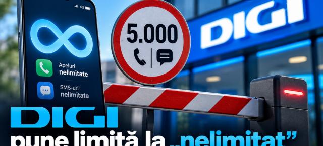 DIGI pune limită la „nelimitat”: după 5.000 de apeluri sau SMS-uri, serviciul poate fi suspendat