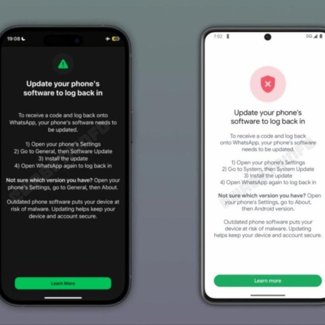 WhatsApp blochează autentificarea pe telefoane cu versiuni vechi de Android și iOS