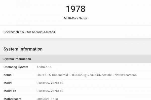 Blackview Zeno 10 - Benchmarks