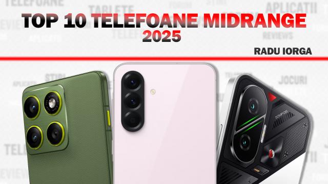 <b>Top 10 telefoane midrange ale anului 2025, în viziunea lui Radu Iorga: corpuri mai rezistente decât la flagship-uri, baterii mari, camere cu pretenţii chiar</b>Diferenţa dintre flagship şi midrange e tot mai neclară în ultima vreme, asta mi se pare. Am văzut HONOR inaugurând funcţii AI pe seria HONOR 400 care nu apăruseră pe Magic 7 Pro şi realme punând spate care îşi schimbă 