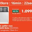 OCAZIA ZILEI pe FLANCO: Mașină de spălat vase încorporabilă Beko, 5 programe, Clasa A++ la doar 1099 de lei!