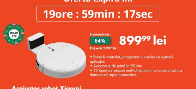 OCAZIA ZILEI pe FLANCO: Aspirator robot Xiaomi Mijia Vacuum Mop 2-in-1 la doar 899 lei!