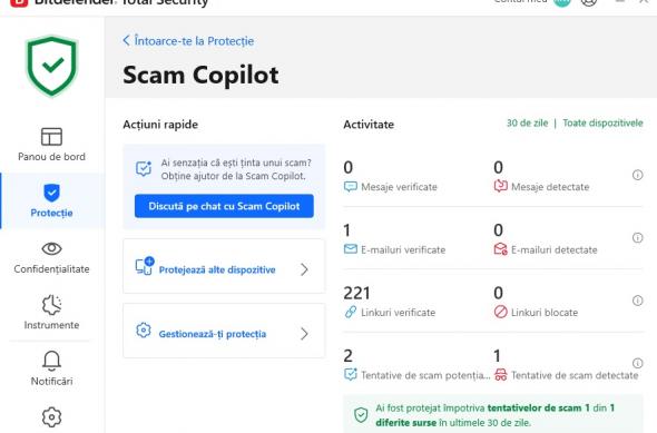 Bitdefender - Scam Copilot: ScamCopilot_Interfata_RO.jpg