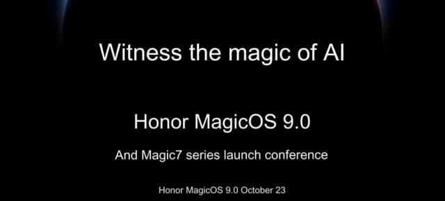 Honor va prezenta noul UI MagicOS 9.0 pe 23 octombrie, iar o săptămână mai târziu vine și flagship-ul Magic7