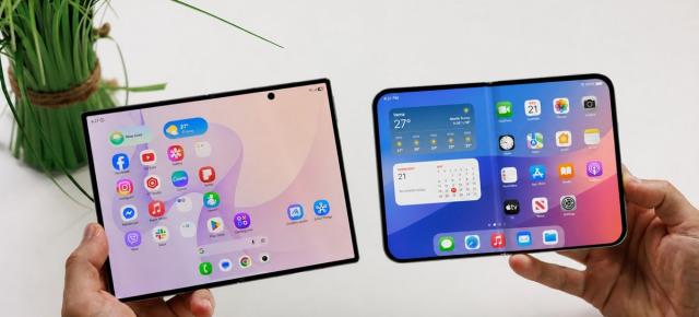 iPhone Duo și Samsung Galaxy Z Fold8, comparate după design: care pliabil arată mai bine?