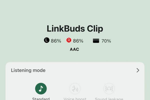 Sony LinkBuds Clip - Screenshots