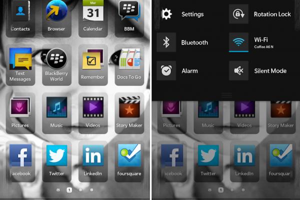 Noi capturi de ecran din BlackBerry 10 OS: interfață curată, bine organizată, noi iconuri arătoase