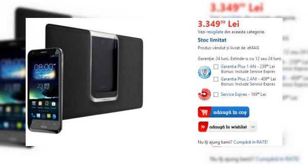 ASUS a lansat azi oficial hibridul PadFone 2 În România, eMAG.ro Îl are deja pe stoc!
