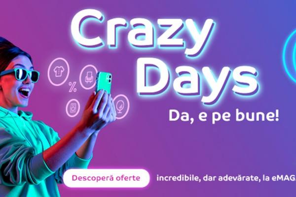 Crazy Days a început la eMAG cu reduceri atractive până pe 23 februarie; S20 FE 5G la 1999 lei, Huawei Watch Fit cu 10% discount extra