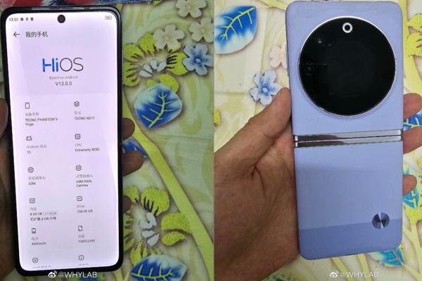 Tecno Phantom V Yoga apare în fotografii; Smartphone pliabil cu clapetă cu dotări midrange, accesibil