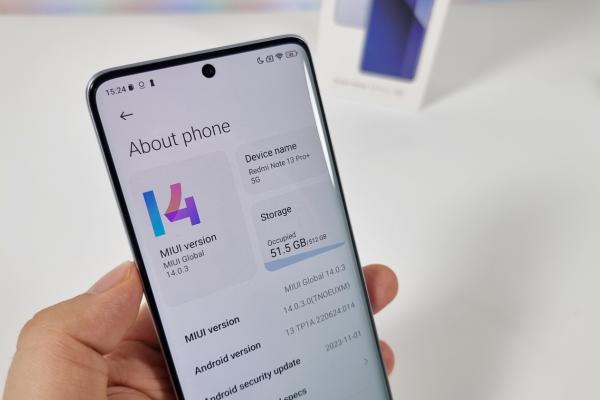 Redmi Note 13 Pro+ 5G: OS, UI, aplicații cu…Android 13, în așteptarea noului HyperOS și Android 14