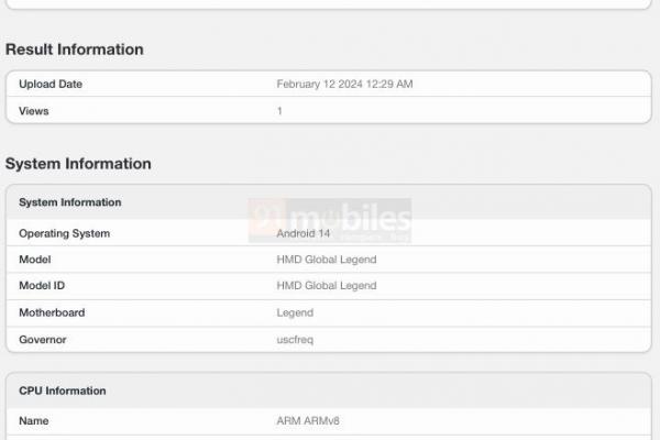HMD Global Legend / Pro - Geekbench 6