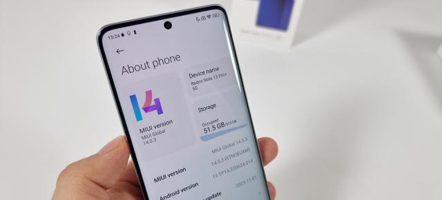 Redmi Note 13 Pro+ 5G: OS, UI, aplicații cu…Android 13, în așteptarea noului HyperOS și Android 14