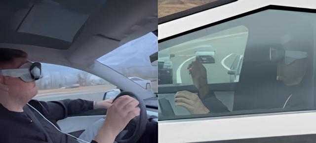 Cu Apple Vision Pro la volanul unui Tesla cu Autopilot activ; Combinație periculoasă, sau fereastră în viitor?