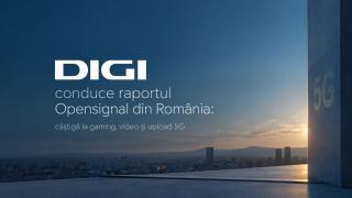 DIGI conduce raportul Opensignal din România: câștigă la gaming, video și upload 5G