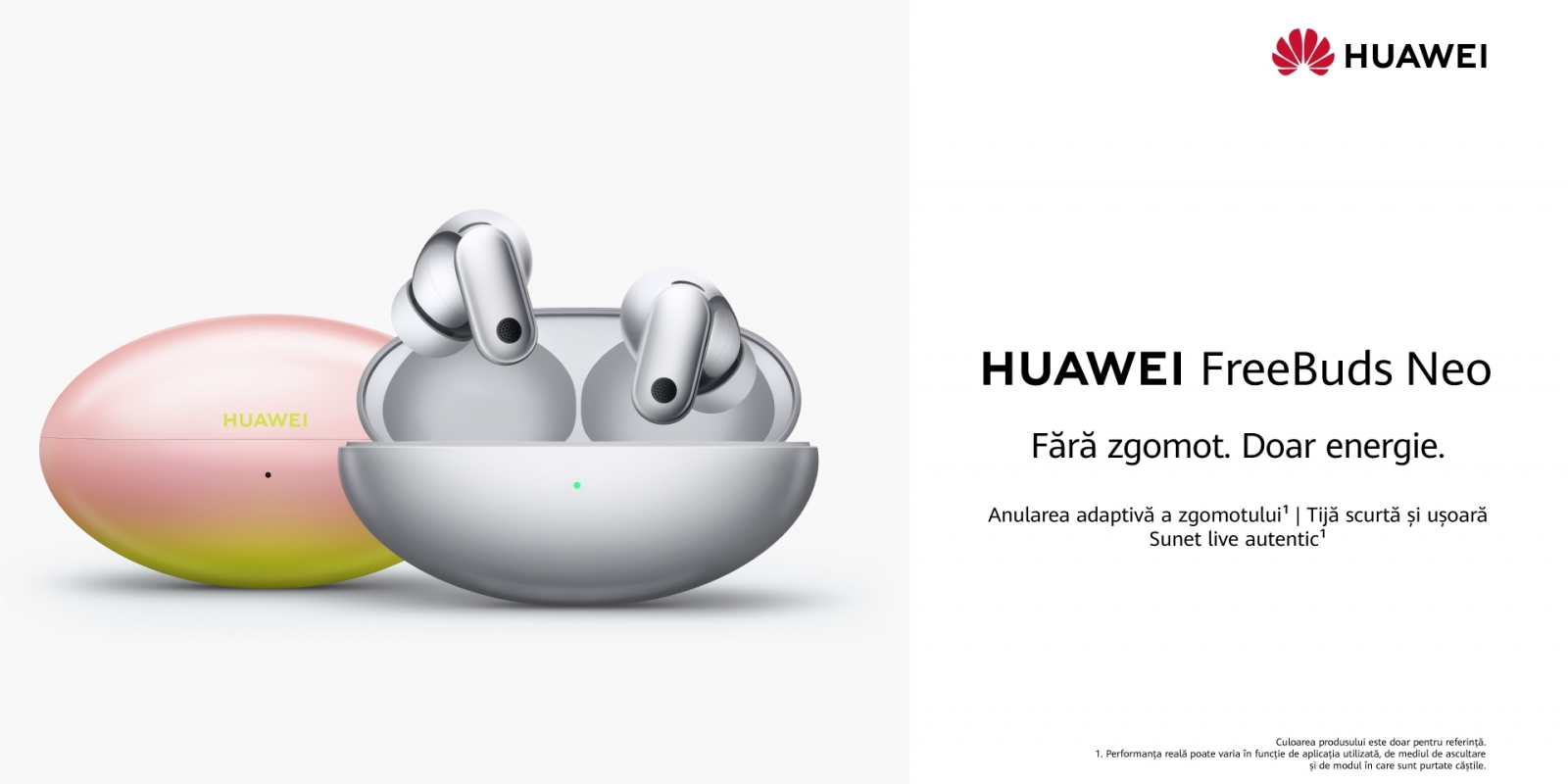 Noile căști HUAWEI FreeBuds Neo sunt acum disponibile în România, au ANC și o tijă foarte scurtă