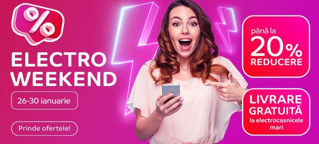 Reduceri Electro Weekend de azi la eMAG! Smartphone-uri, smartwatch-uri, televizoare și multe alte produse cu discount până pe 30 ianuarie