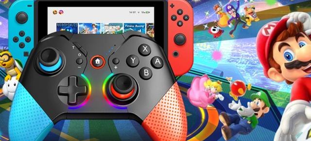 E LUNI e AMAZON: Azi am găsit un controller pentru Nintendo Switch accesibil, cu iluminare RGB, Bluetooth, ușor de configurat