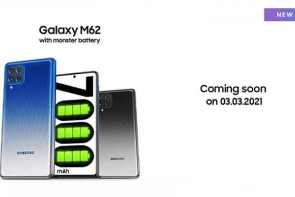 Samsung Galaxy M62 va debuta global pe 3 martie drept rebranding pentru F62; Are baterie de 7000 mAh și procesor de 7nm 